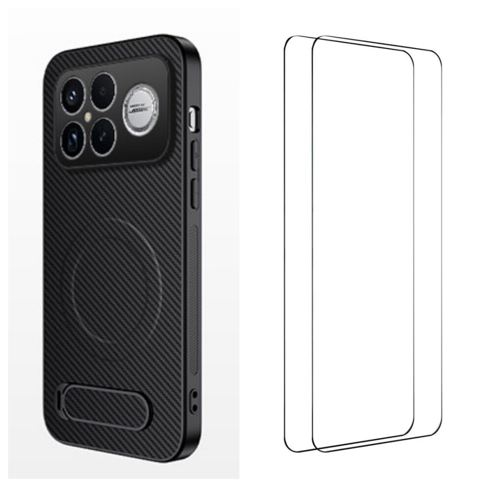 (Black) Wanlonfeng For Xiaomi Poco F8 Ultra / Xiaomi Redmi K90 Pro Max 5G Magnetic Case With 2Pcs Tempered Glass Films Qt1 Seri Black 6914296769968