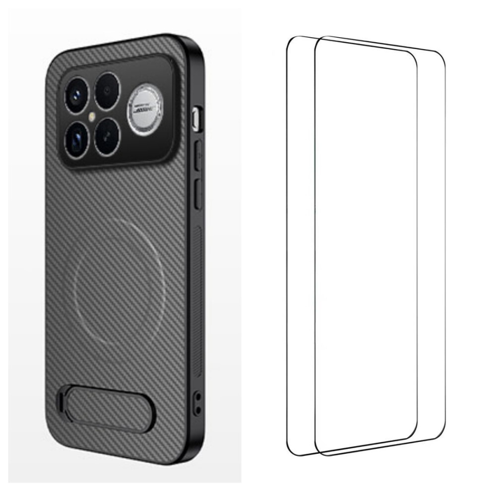 (Grey) Wanlonfeng For Xiaomi Poco F8 Ultra / Xiaomi Redmi K90 Pro Max 5G Magnetic Case With 2Pcs Tempered Glass Films Qt1 Seri Grey 6914292089862