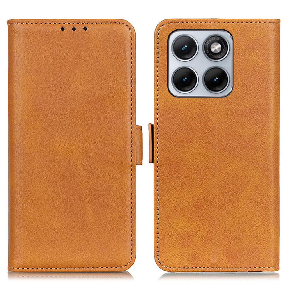 (Yellow) For Motorola Edge 70 Fusion+ 5G / Edge 70 Fusion 5G Case Stand Cowhide Texture Pu Leather Phone Cover Yellow 6914293952844
