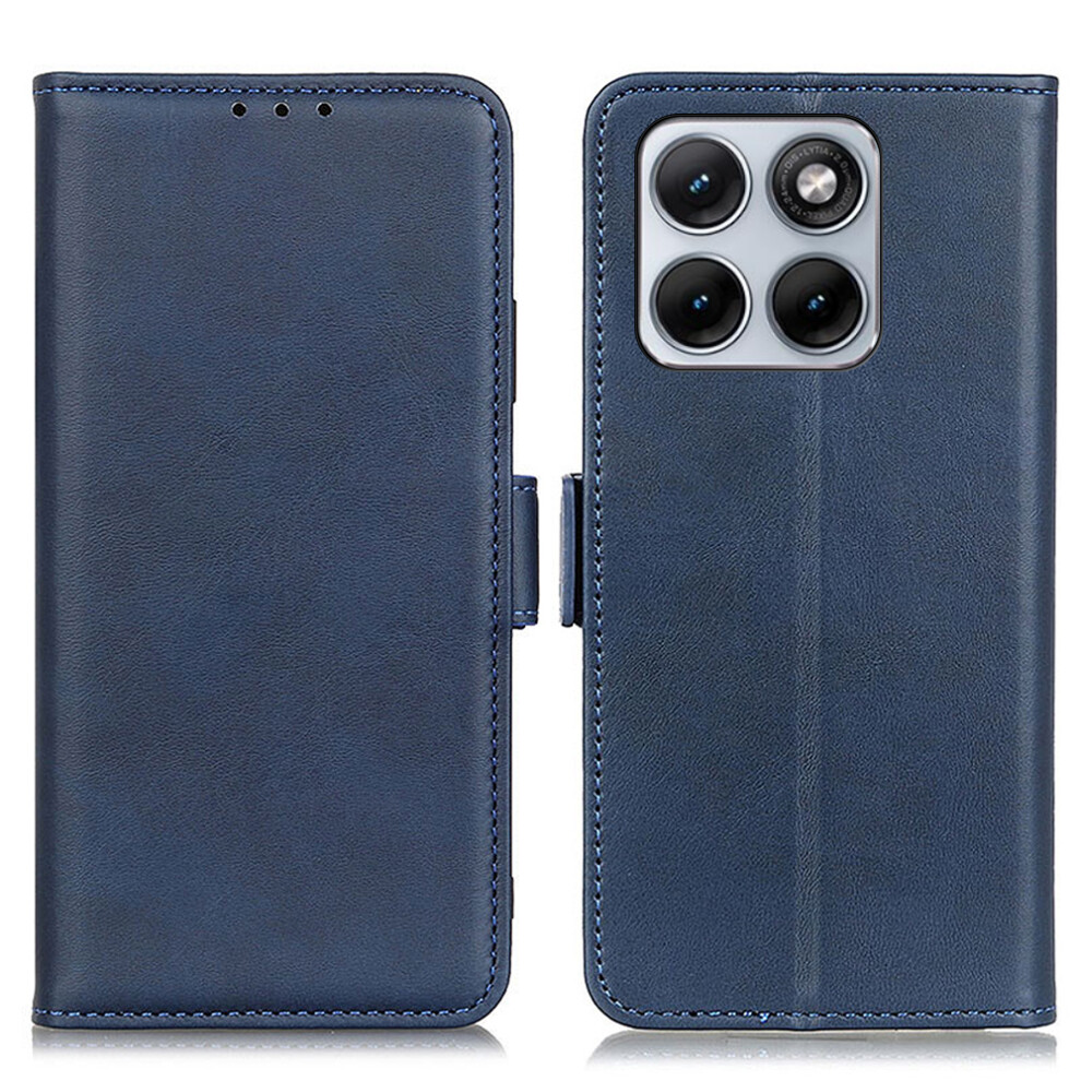 (Blue) For Motorola Edge 70 Fusion+ 5G / Edge 70 Fusion 5G Case Stand Cowhide Texture Pu Leather Phone Cover Blue 6914292276569