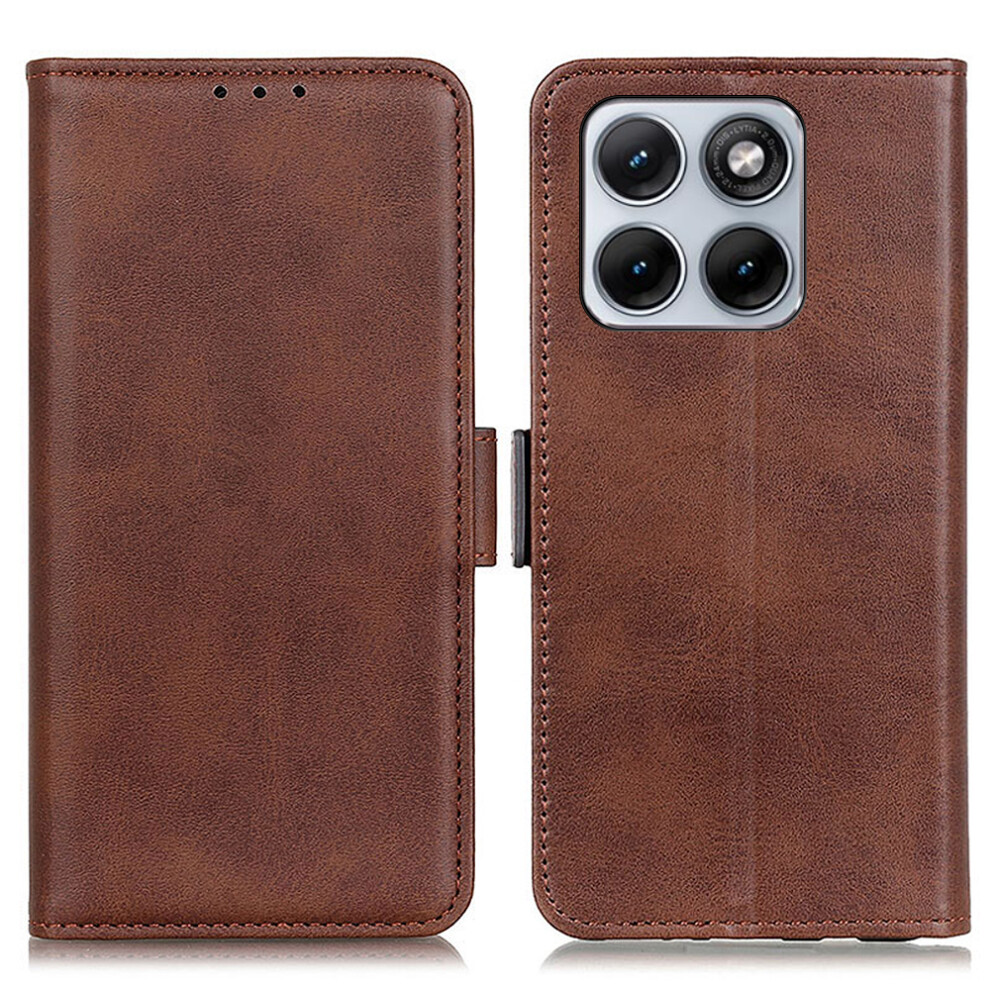 (Brown) For Motorola Edge 70 Fusion+ 5G / Edge 70 Fusion 5G Case Stand Cowhide Texture Pu Leather Phone Cover Brown 6914292316630
