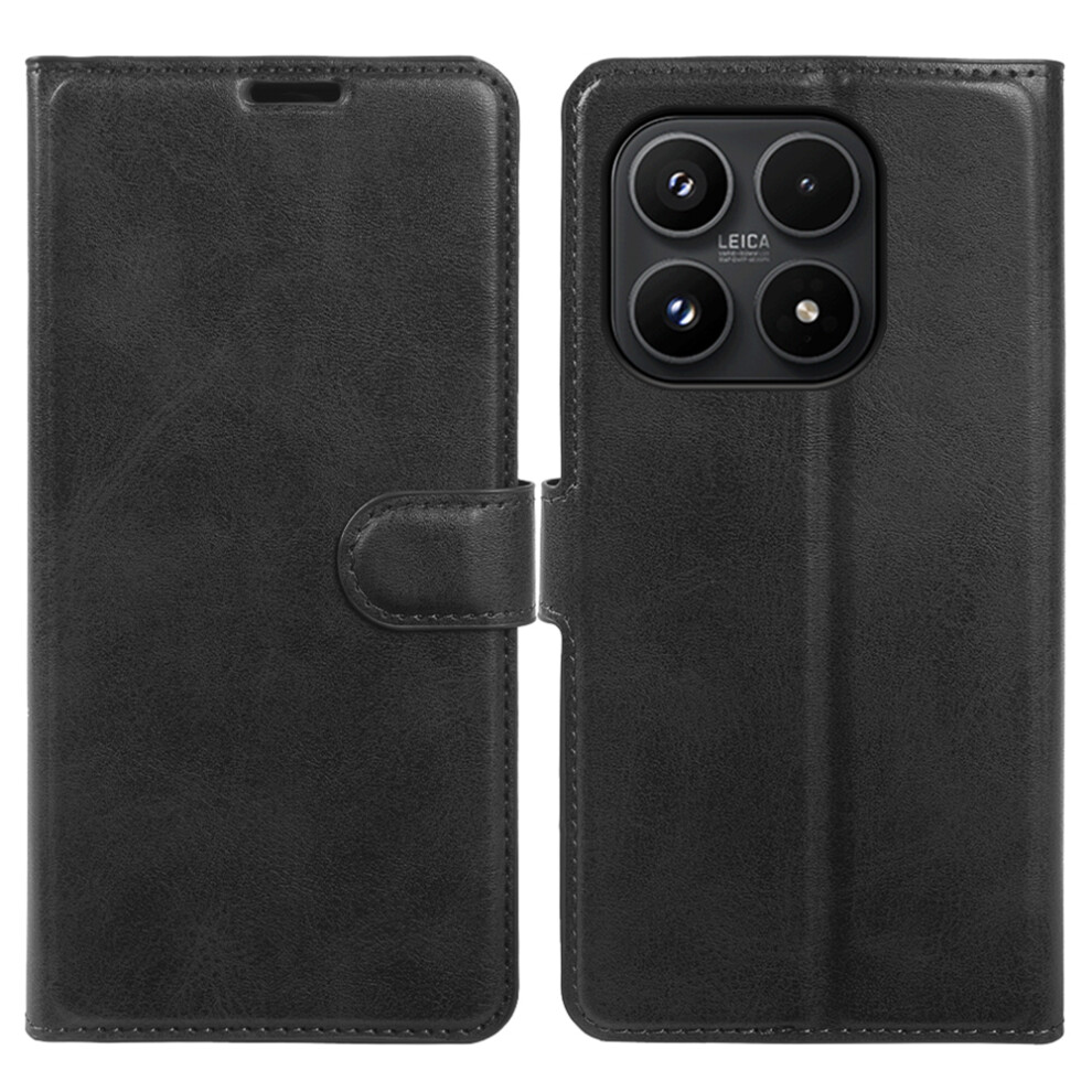 (Black) For Xiaomi 17 Case Stand Wallet Calf Texture Pu Leather Flip Phone Cover Black 6914297930930