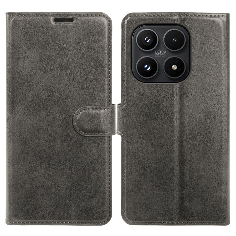 (Grey) For Xiaomi 17 Case Stand Wallet Calf Texture Pu Leather Flip Phone Cover Grey 6914294877917