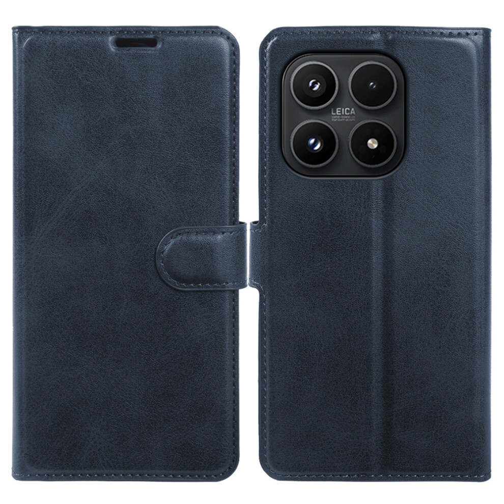 (Blue) For Xiaomi 17 Case Stand Wallet Calf Texture Pu Leather Flip Phone Cover Blue 6914296837858