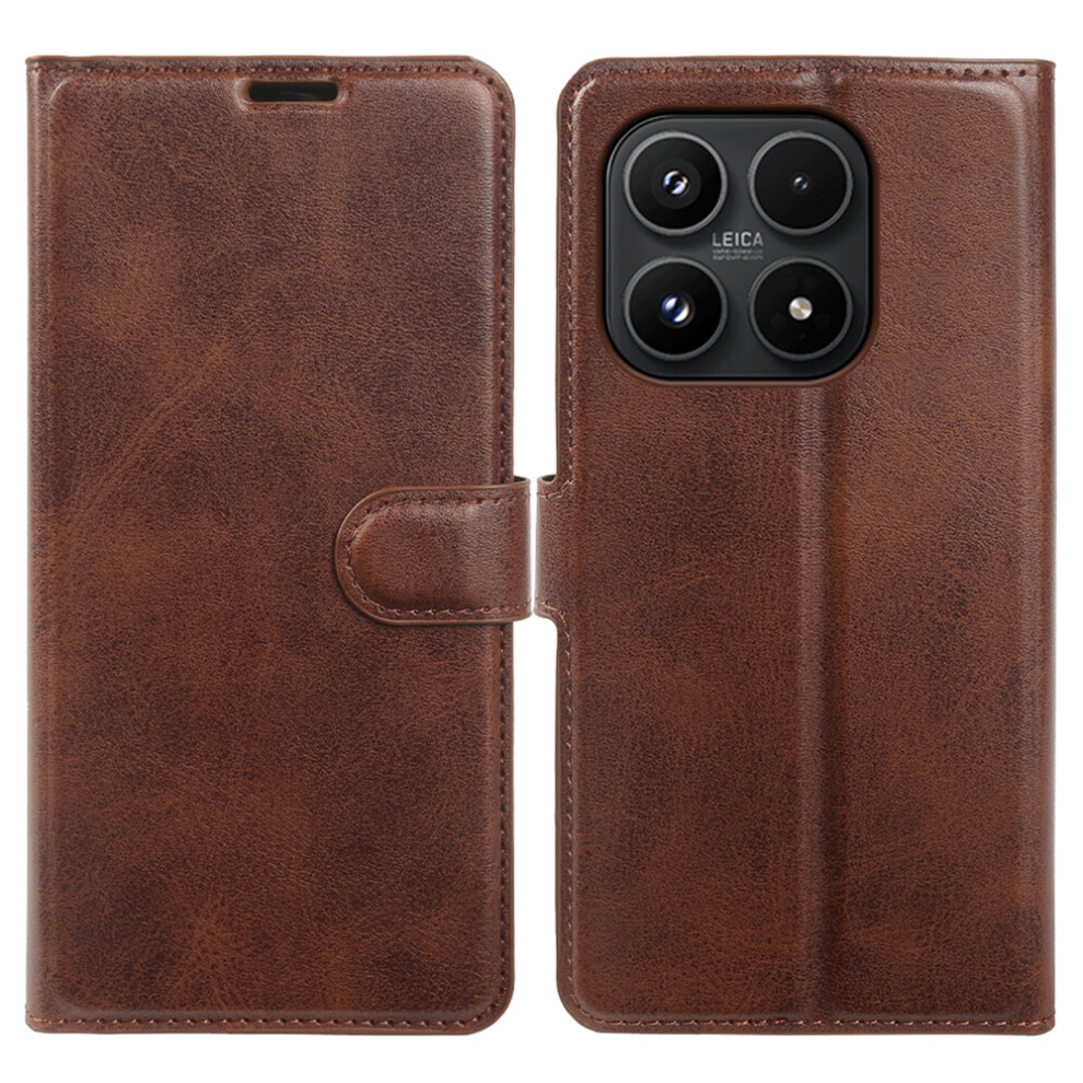(Brown) For Xiaomi 17 Case Stand Wallet Calf Texture Pu Leather Flip Phone Cover Brown 6914292405785