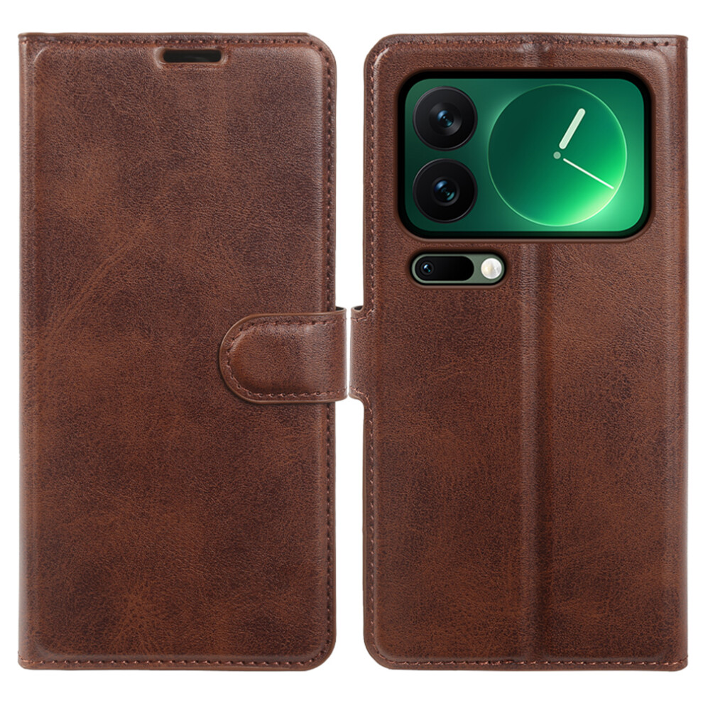 (Brown) For Xiaomi 17 Pro Case Stand Wallet Calf Texture Pu Leather Flip Phone Cover Brown 6914295411233