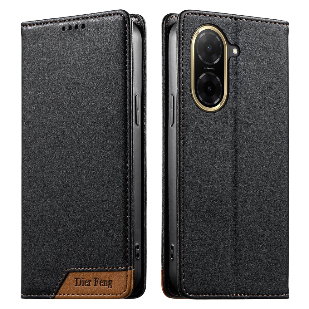 (Black) Df-018 For Xiaomi Redmi A5 4G (171.7Mm) Case Rfid Blocking Wallet Leather Phone Cover With Color Splicing Logo Corner Black 6914295466820