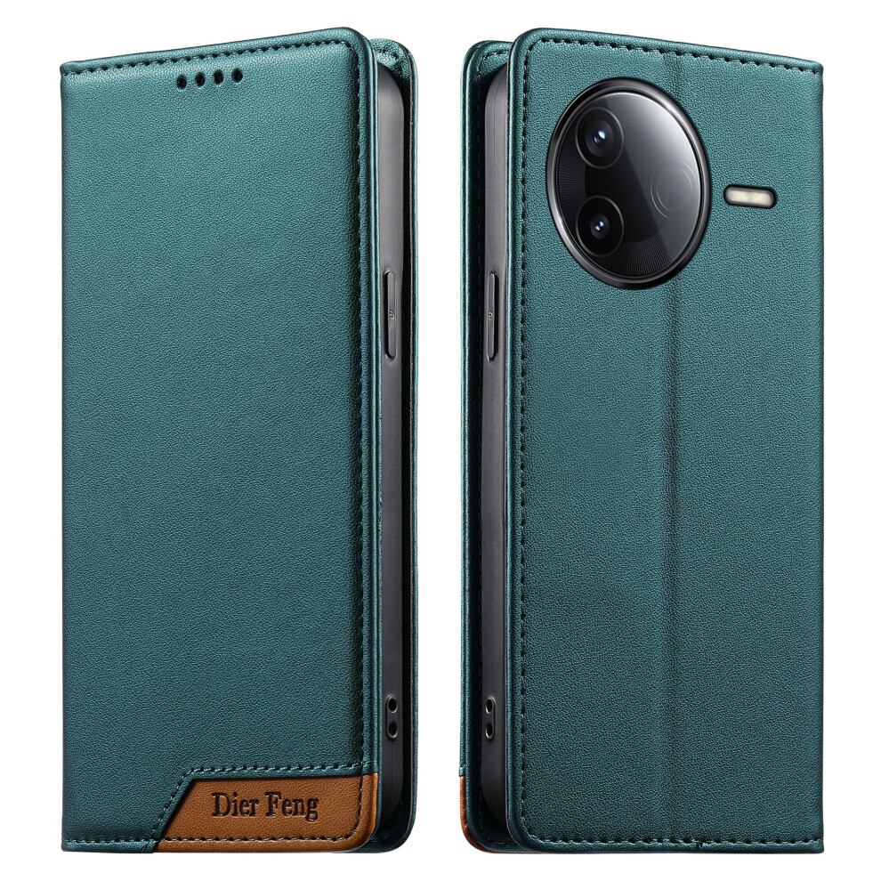 (Green) Df-018 For Xiaomi Redmi K80 5G / Poco F7 Pro 5G / K80 Pro 5G / Poco F7 Ultra 5G Case Rfid Blocking Wallet Leather Green 6914292667206