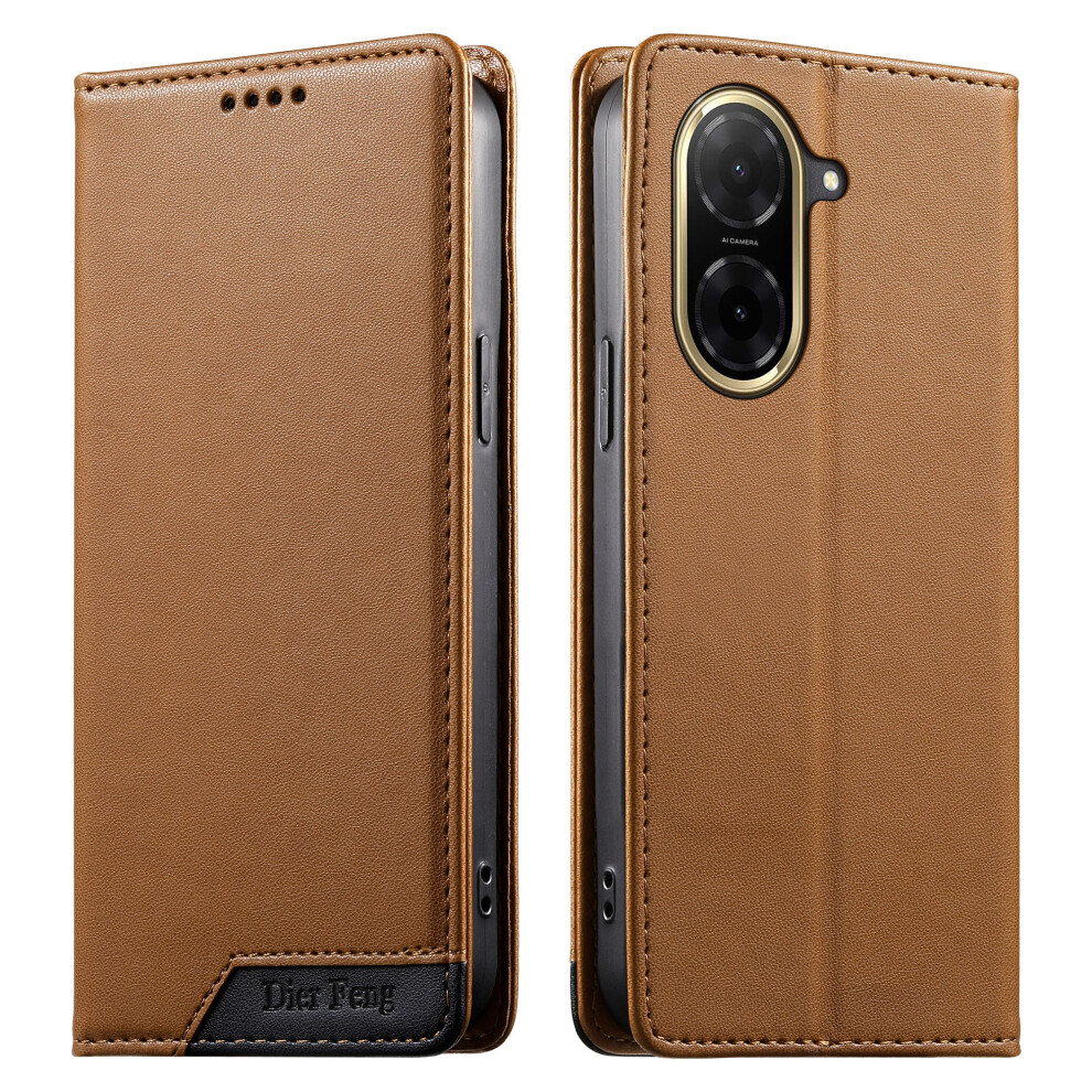 (Brown) Df-018 For Xiaomi Redmi A5 4G (171.7Mm) Case Rfid Blocking Wallet Leather Phone Cover With Color Splicing Logo Corner Brown 6914299405511