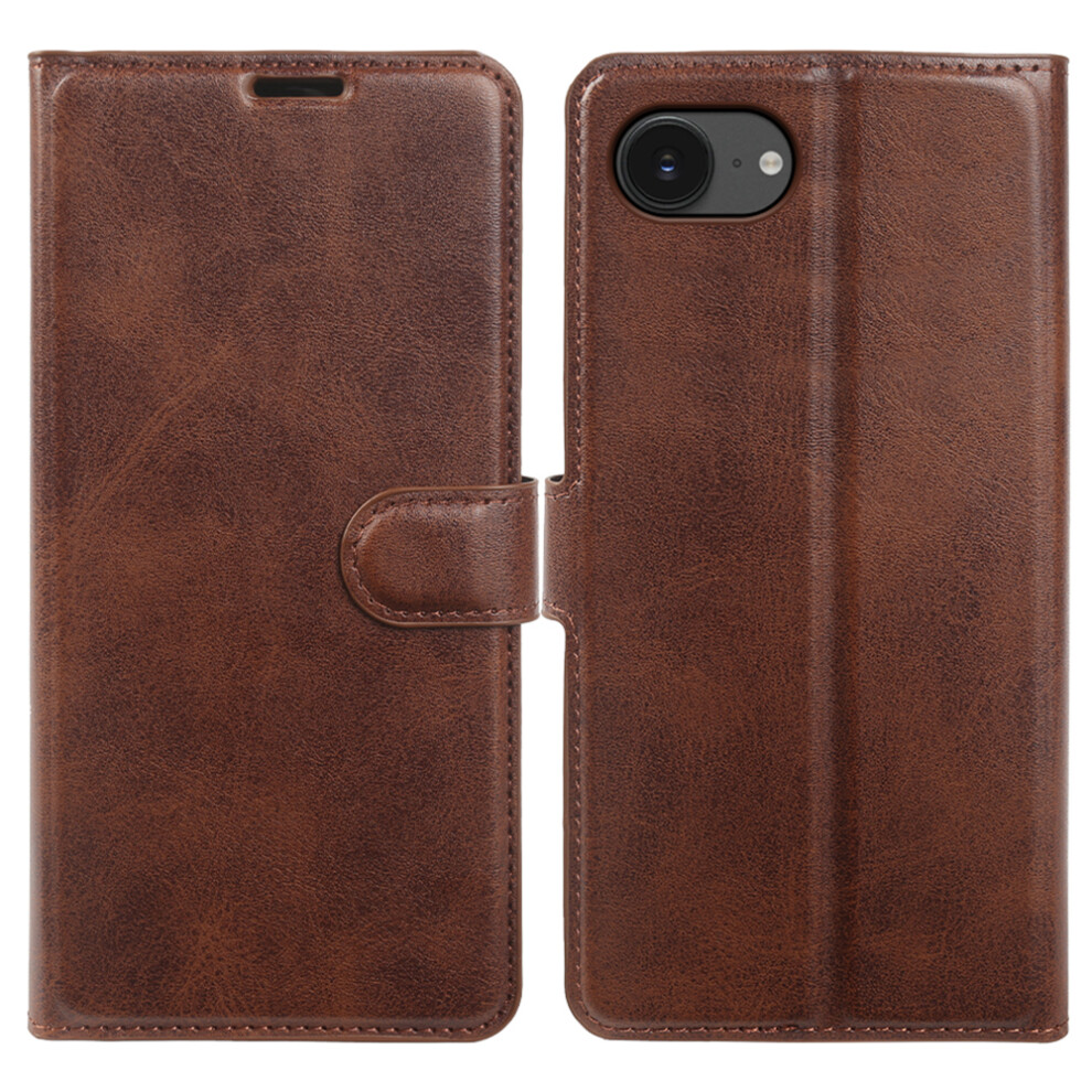 (Brown) For Iphone 17E / 16E Case Stand Wallet Calf Texture Pu Leather Flip Phone Cover Brown 6914299346210