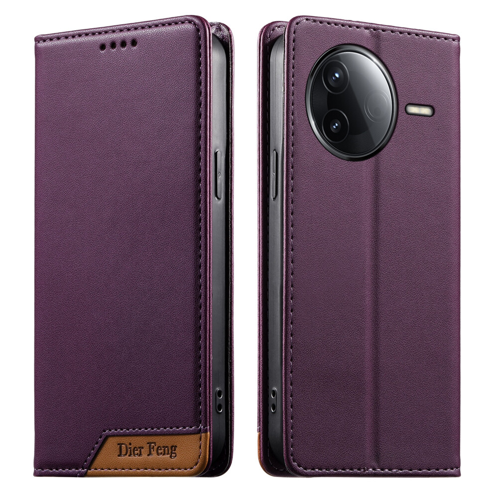 (Purple) Df-018 For Xiaomi Redmi K80 5G / Poco F7 Pro 5G / K80 Pro 5G / Poco F7 Ultra 5G Case Rfid Blocking Wallet Leather Purple 6914292958564