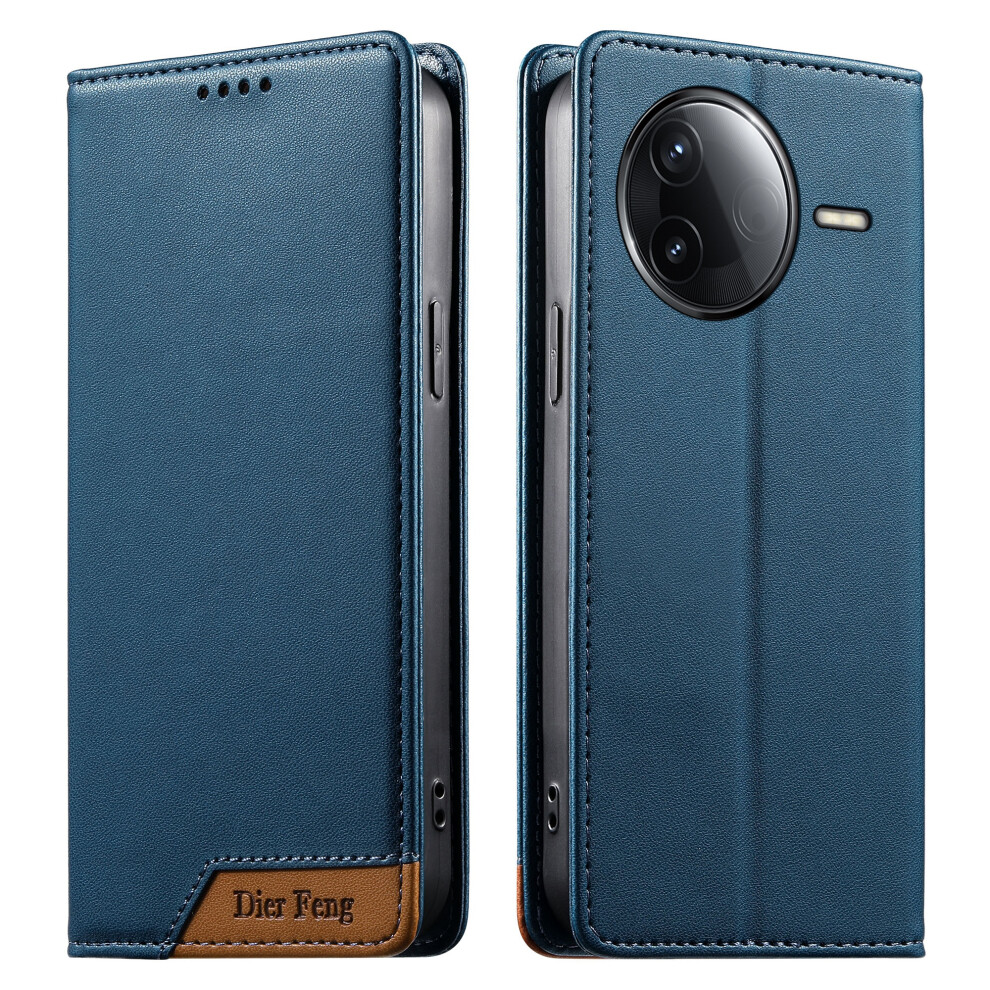(Blue) Df-018 For Xiaomi Redmi K80 5G / Poco F7 Pro 5G / K80 Pro 5G / Poco F7 Ultra 5G Case Rfid Blocking Wallet Leather Blue 6914295071017