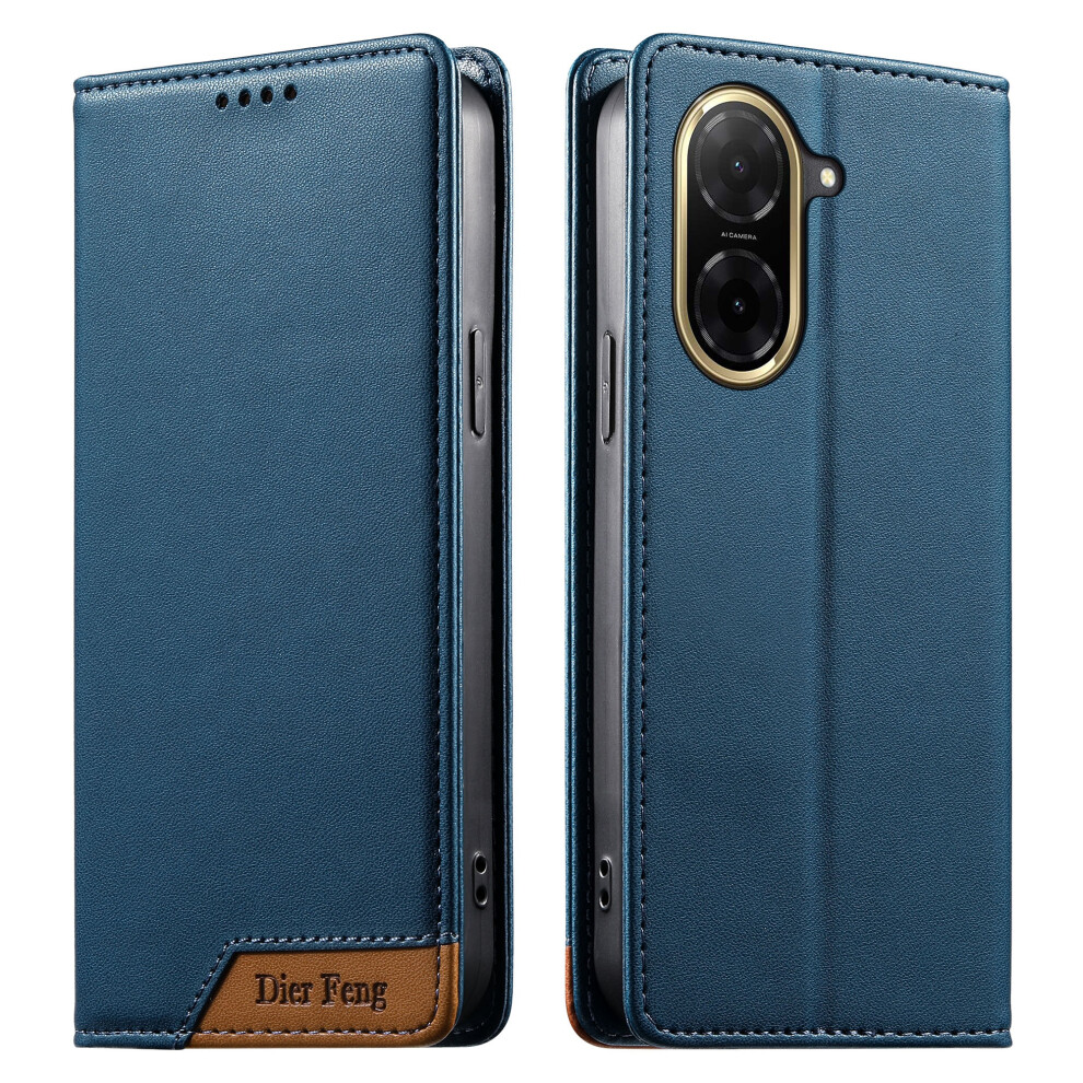 (Blue) Df-018 For Xiaomi Redmi A5 4G (171.7Mm) Case Rfid Blocking Wallet Leather Phone Cover With Color Splicing Logo Corner Blue 6914293081674