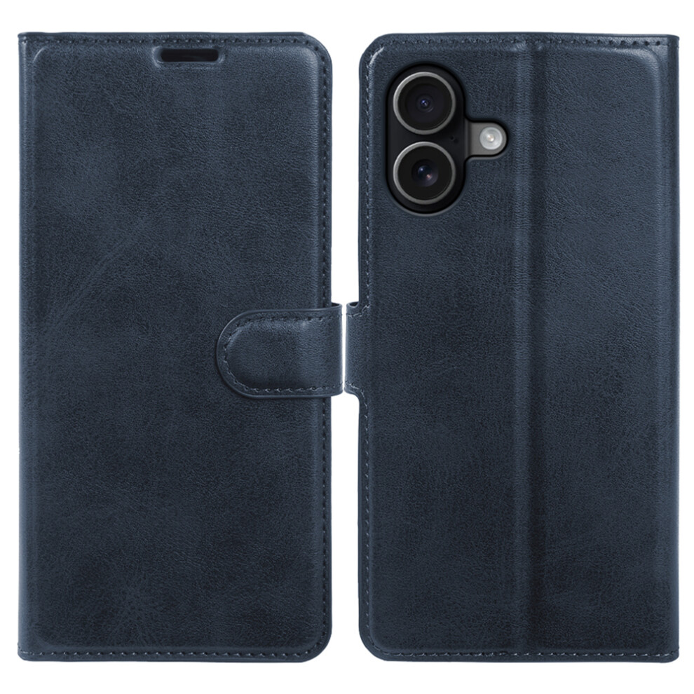 (Blue) For Iphone 17 Case Stand Wallet Calf Texture Pu Leather Flip Phone Cover Blue 6914293549808