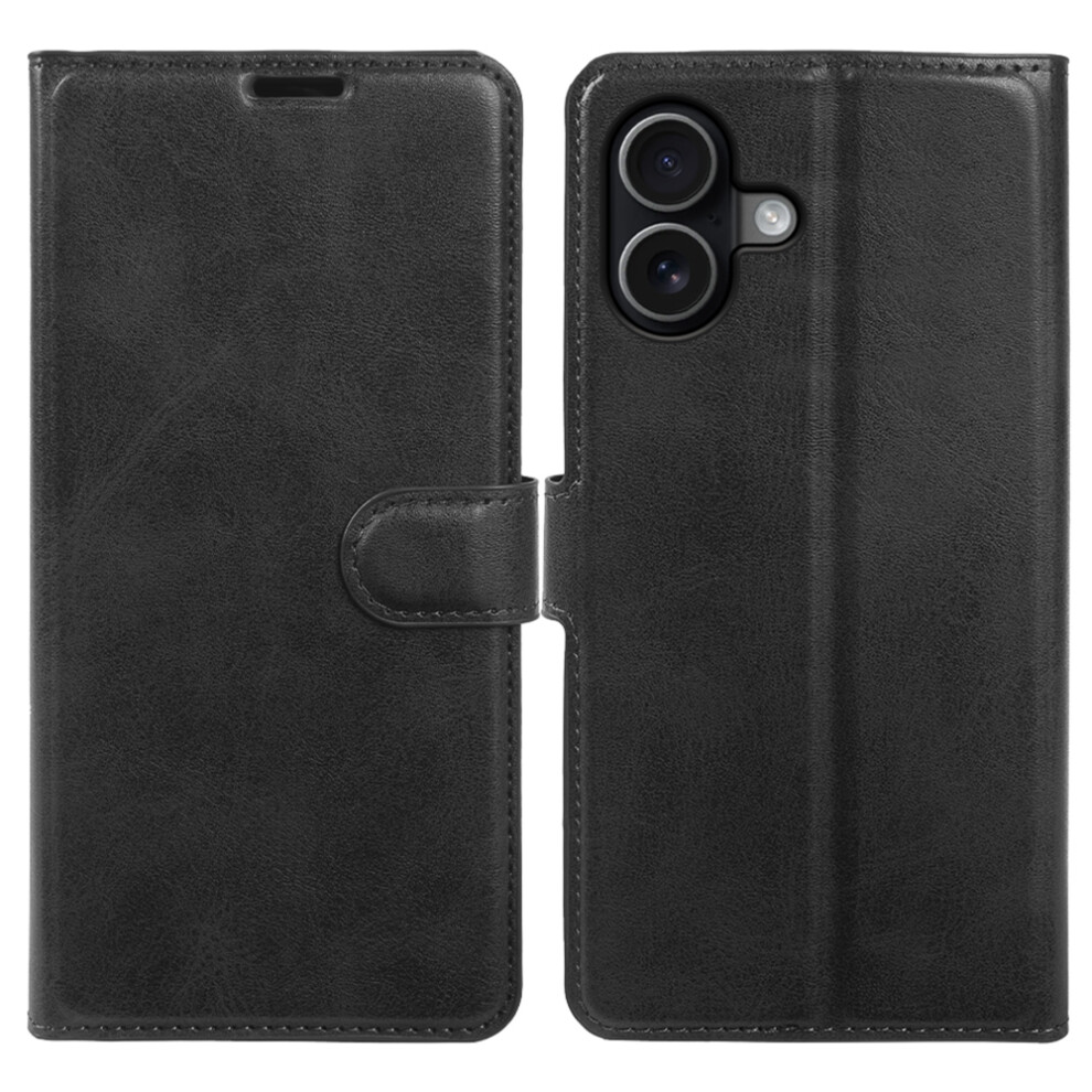 (Black) For Iphone 17 Case Stand Wallet Calf Texture Pu Leather Flip Phone Cover Black 6914290186754