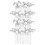 4Pièces Argent Métal Décor Floral En Perles 1