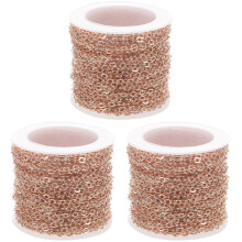 3Rouleaux DIY Rose En Cuivre Pour Colliers, Bracelets Sacs