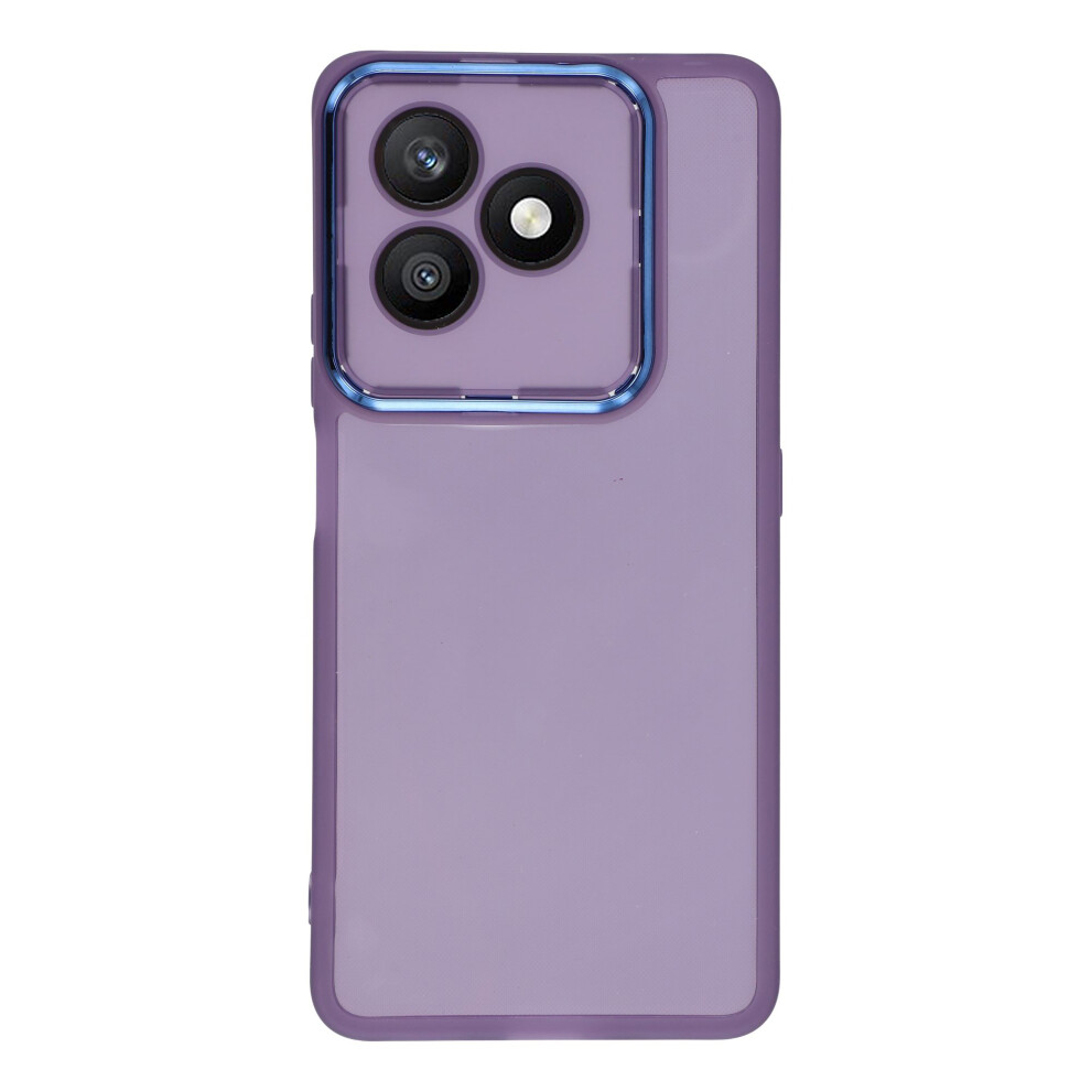 (Transparent ) For Honor X8d 4G Magnetic Case 1.5Mm Skin-Feel Pc Tpu Shockproof Mobile Back Cover Purple 6914292598715