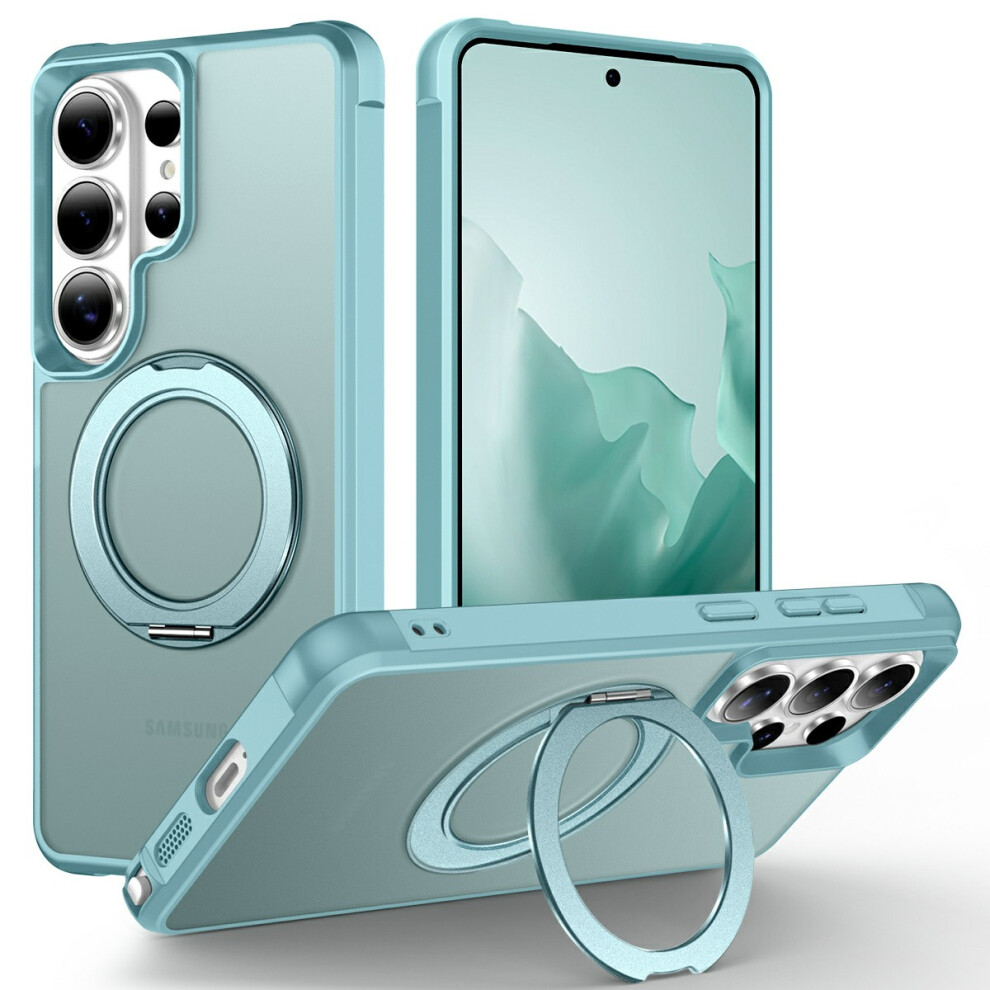 (Lake ) For Samsung Galaxy S26 Ultra Case Magnetic Kickstand Tpu + Pc Shockproof Hybrid Phone Cover Blue 6914294934559