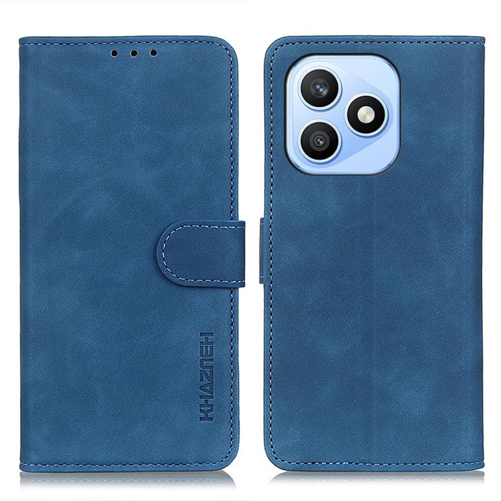 (Blue) Khazneh For Honor X8d 4G Case Pu Leather Retro Texture Phone Cover Blue 6914296185751