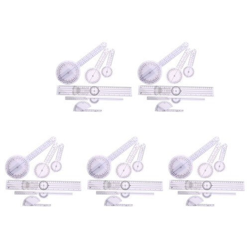 30Pcs Spinal Ruler Spinal Finger Goniometer Protractors Multi-Ruler Angle 180/360 Degree Measuring Tool
