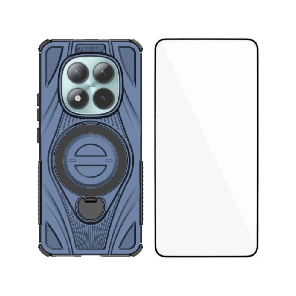 (Sapphire) Wanlonfeng For Xiaomi Redmi Note 15 5G (Global) / Xiaomi Poco M8 5G Xh Series Kickstand Case With Screen Film, Drop Pro Blue 6914291988401