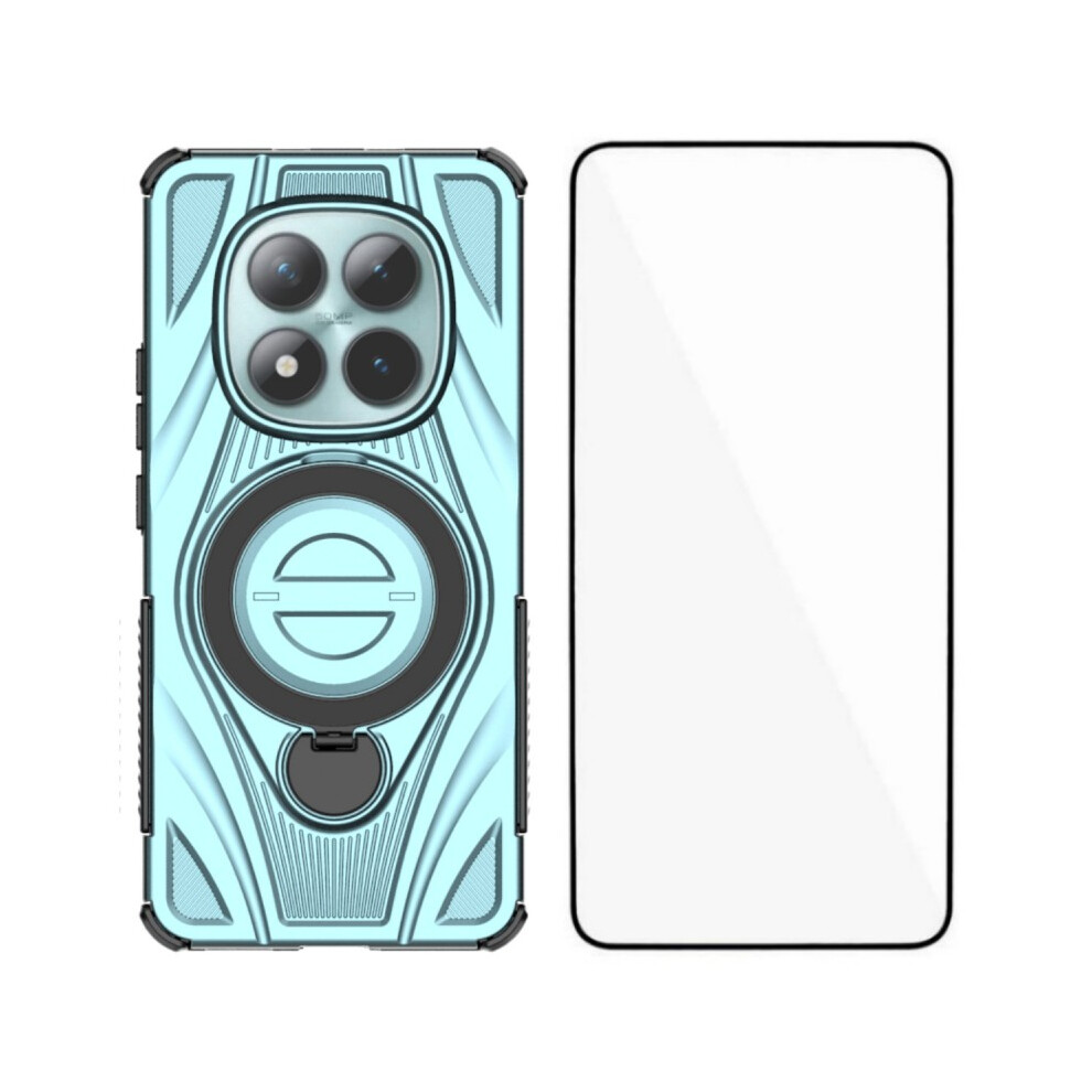 (Baby ) Wanlonfeng For Xiaomi Redmi Note 15 5G (Global) / Xiaomi Poco M8 5G Xh Series Kickstand Case With Screen Film, Drop Pro Blue 6914296930078