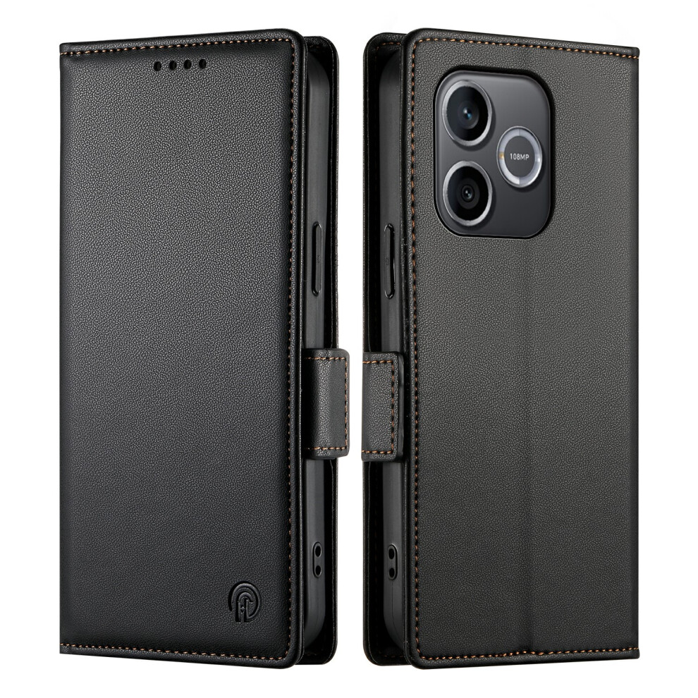 (Black) For Honor 600 Lite 5G Stand Case Pu Leather Wallet Phone Cover Black 6914295222143