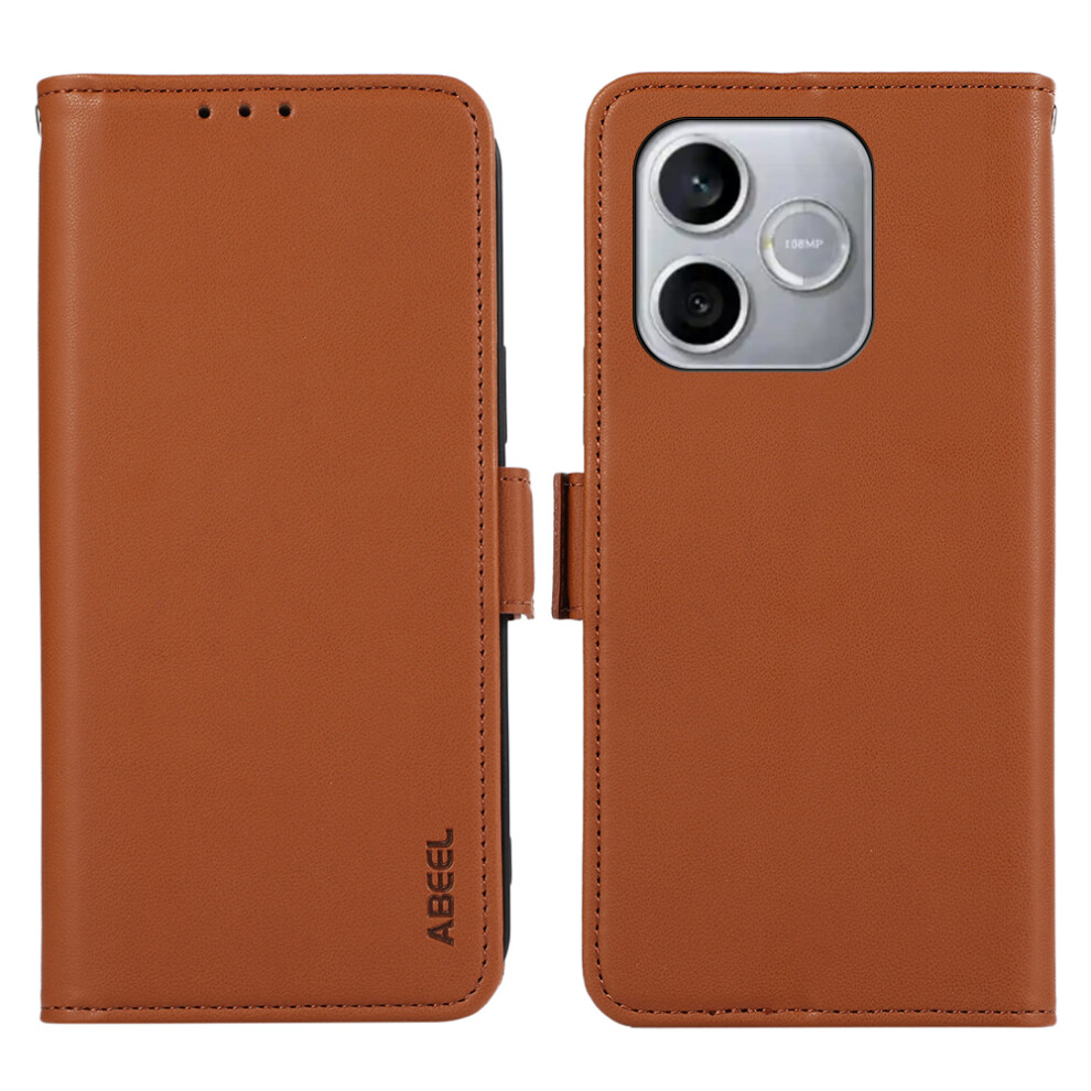 (Brown) For Honor 600 Lite 5G Case Leather Phone Cover With Rfid Blocking Wallet Brown 6914291107116