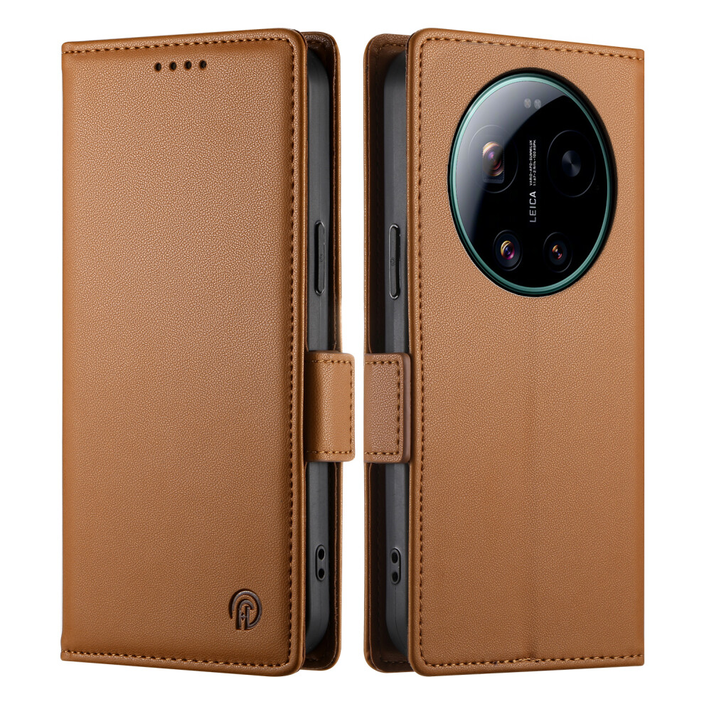 (Brown) For Xiaomi 17 Ultra 5G Stand Case Pu Leather Wallet Phone Cover Brown 6914292928451
