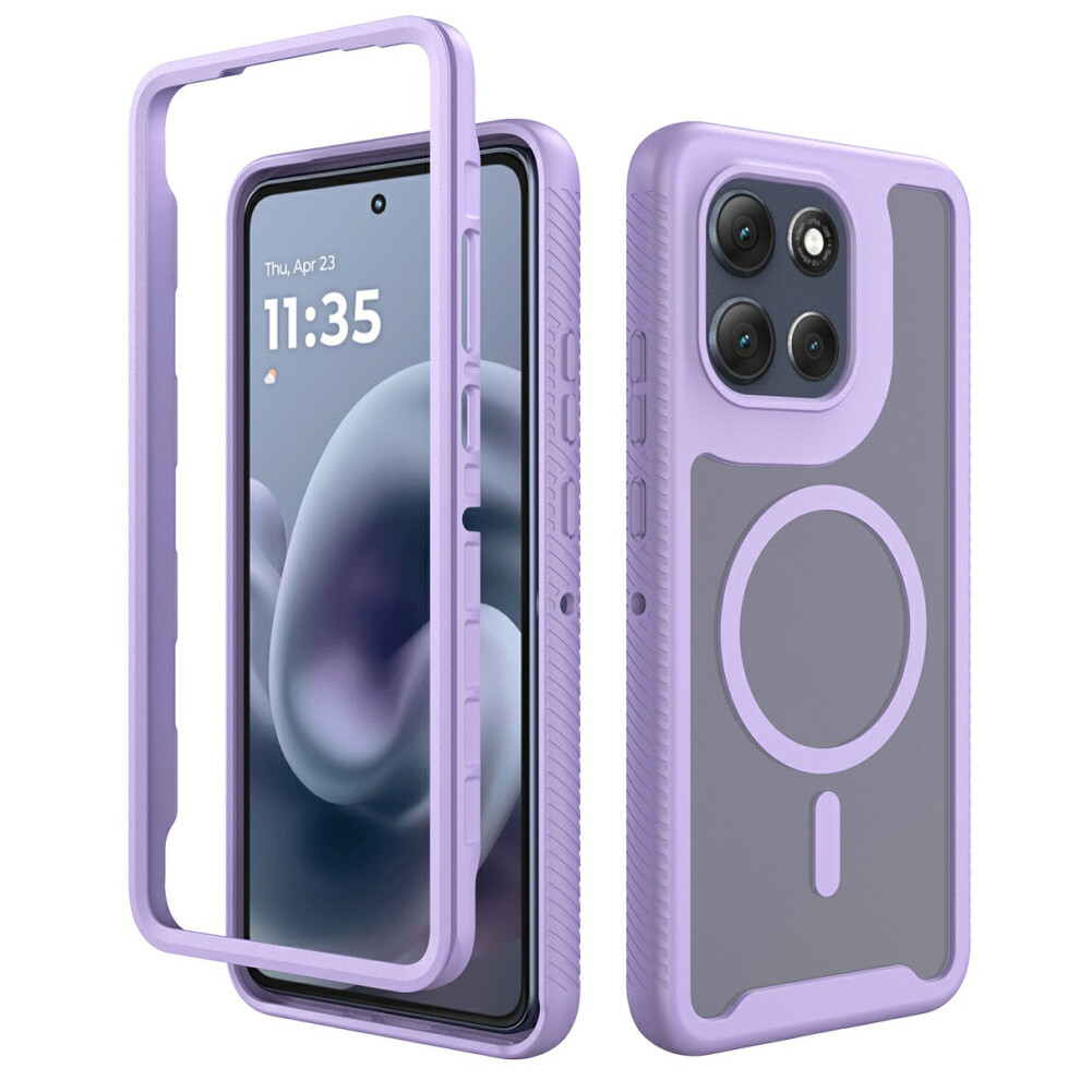 (Purple) Magnetic Phone Case For Motorola Moto G17 Power 4G / G17 4G / G15 4G / G15 Power 4G / G05 4G / E15 4G Detachable 2 In 1 Purple 6914292688232