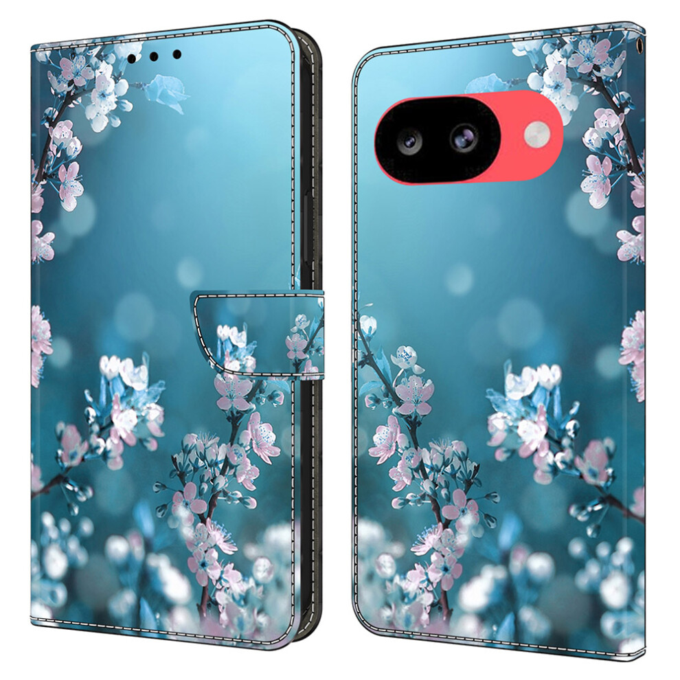 (Plum Blossoms) Wallet Case For Google Pixel 10A 3D Pattern Pu Leather Phone Cover With Stand Purple 6914291316778