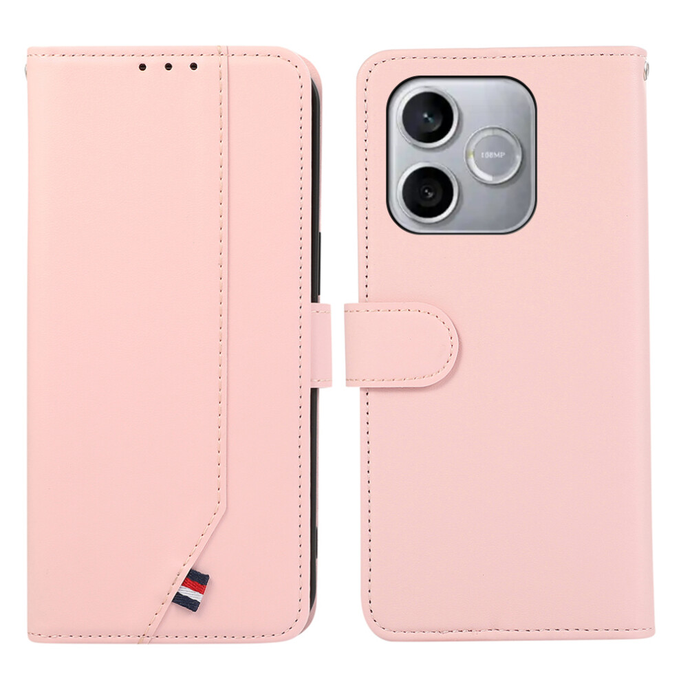 (Pink) For Honor 600 Lite 5G Case Rfid Blocking Flip Leather Phone Cover Pink 6914296123623