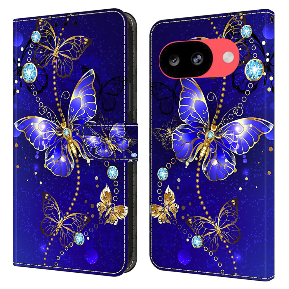 (Diamond Butterfly) Wallet Case For Google Pixel 10A 3D Pattern Pu Leather Phone Cover With Stand 6914299188841