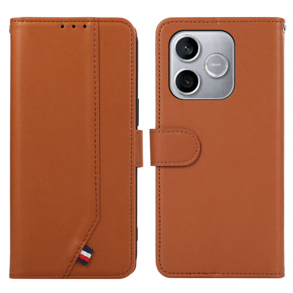 (Brown) For Honor 600 Lite 5G Case Rfid Blocking Flip Leather Phone Cover Brown 6914291722395