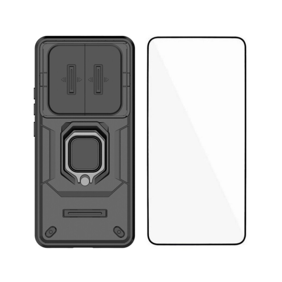 (Black) Wanlonfeng For Xiaomi Poco M8 Pro 5G / Xiaomi Redmi Note 15 Pro+ 5G (Global) Case Zdx Series Pc Tpu Kickstand Phone Bac Black 6914297495910