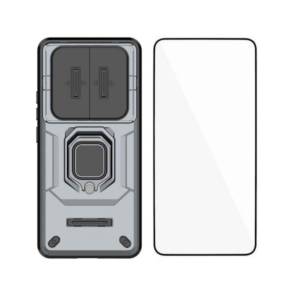 (Grey) Wanlonfeng For Xiaomi Poco M8 Pro 5G / Xiaomi Redmi Note 15 Pro+ 5G (Global) Case Zdx Series Pc Tpu Kickstand Phone Bac Grey 6914293327475