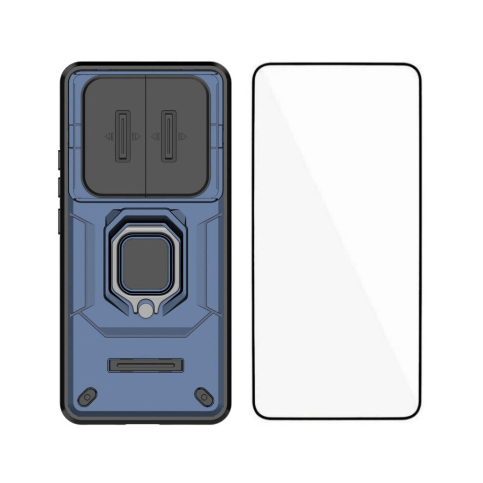 (Blue) Wanlonfeng For Xiaomi Poco M8 Pro 5G / Xiaomi Redmi Note 15 Pro+ 5G (Global) Case Zdx Series Pc Tpu Kickstand Phone Bac Blue 6914299238737