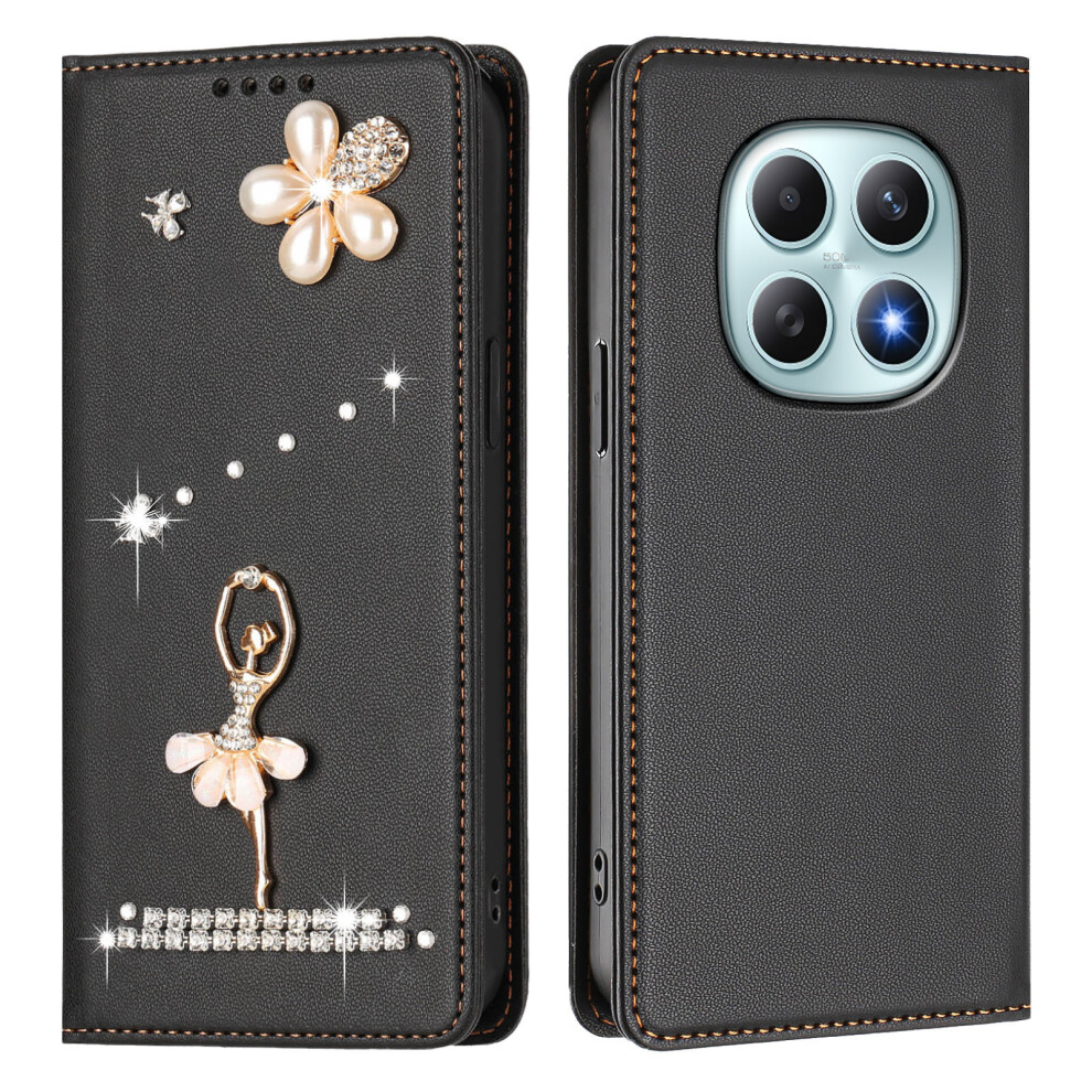 (Black) For Xiaomi Redmi Note 15 4G (Global) / Xiaomi Poco M8 5G / Xiaomi Redmi Note 15 5G (Global) Leather Case Rfid Blocking W Black 6914290125067