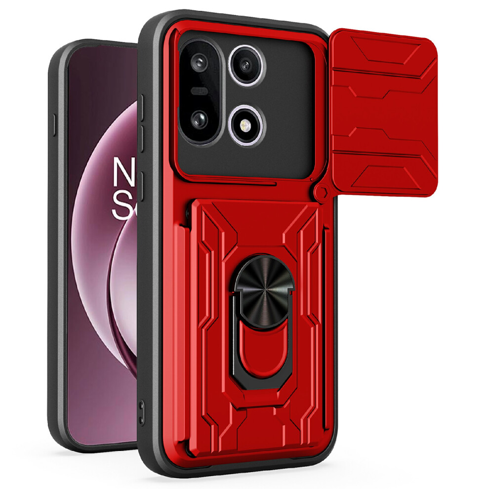 (Red) For Oneplus 15 5G Case Pc + Tpu Kickstand Phone Back Cover With Camera Slider Red 6914295742191