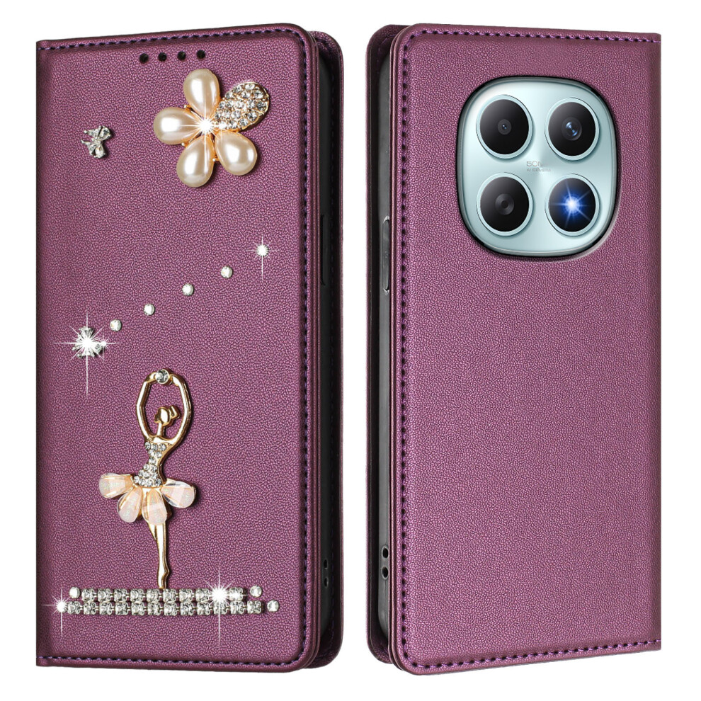 (Violet) For Xiaomi Redmi Note 15 4G (Global) / Xiaomi Poco M8 5G / Xiaomi Redmi Note 15 5G (Global) Leather Case Rfid Blocking W 6914298563243