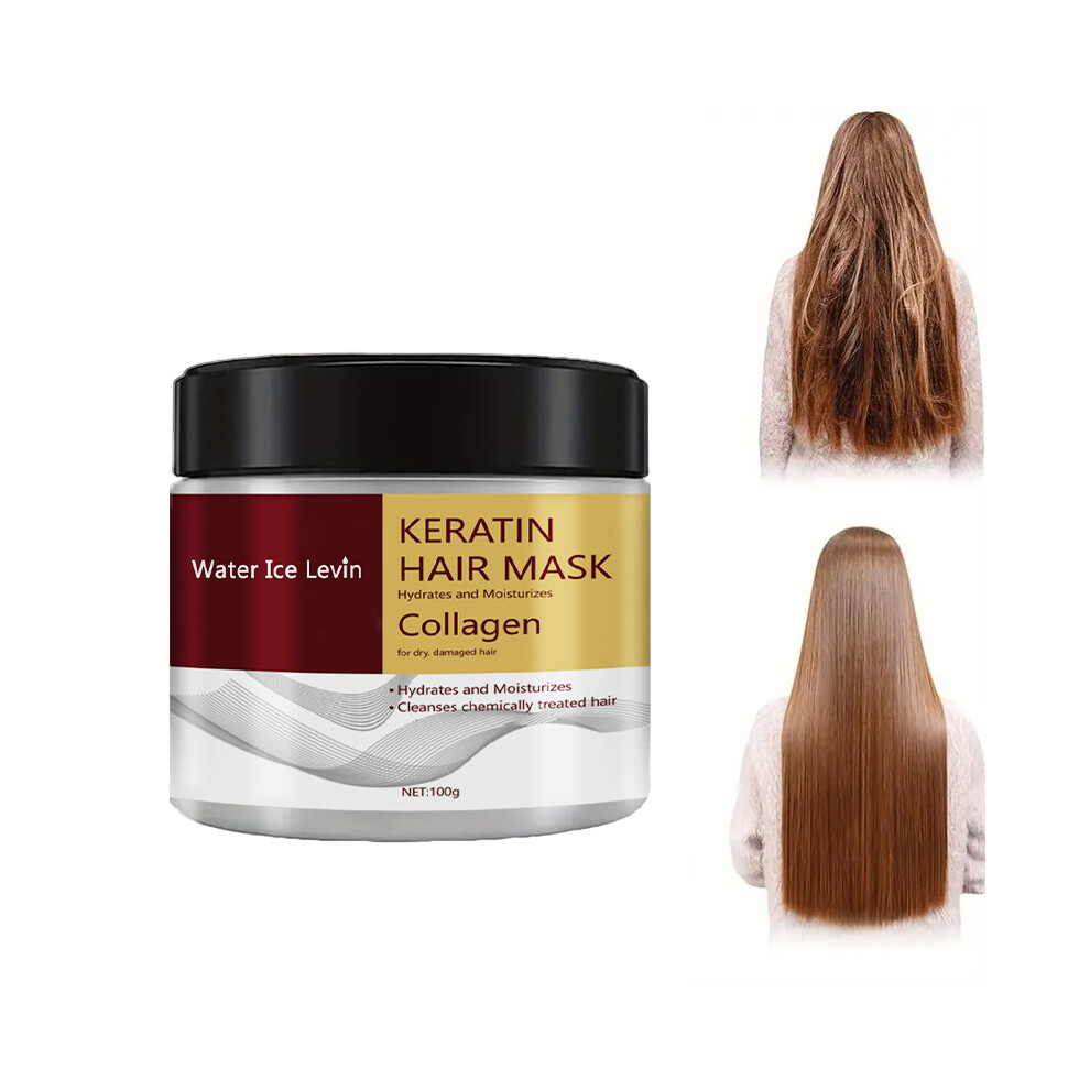 (Nourishing) Water Ice Levin Keratin Hair Mask: Deep Hydration & Repair for Dry, Damaged Hair in 10 Minutes
