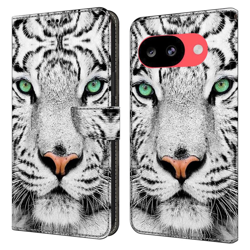 (Tiger Face) Phone Case For Google Pixel 10A Pattern Printed Tpu + Pu Leather Flip Cover With Card Slot 6914299520719