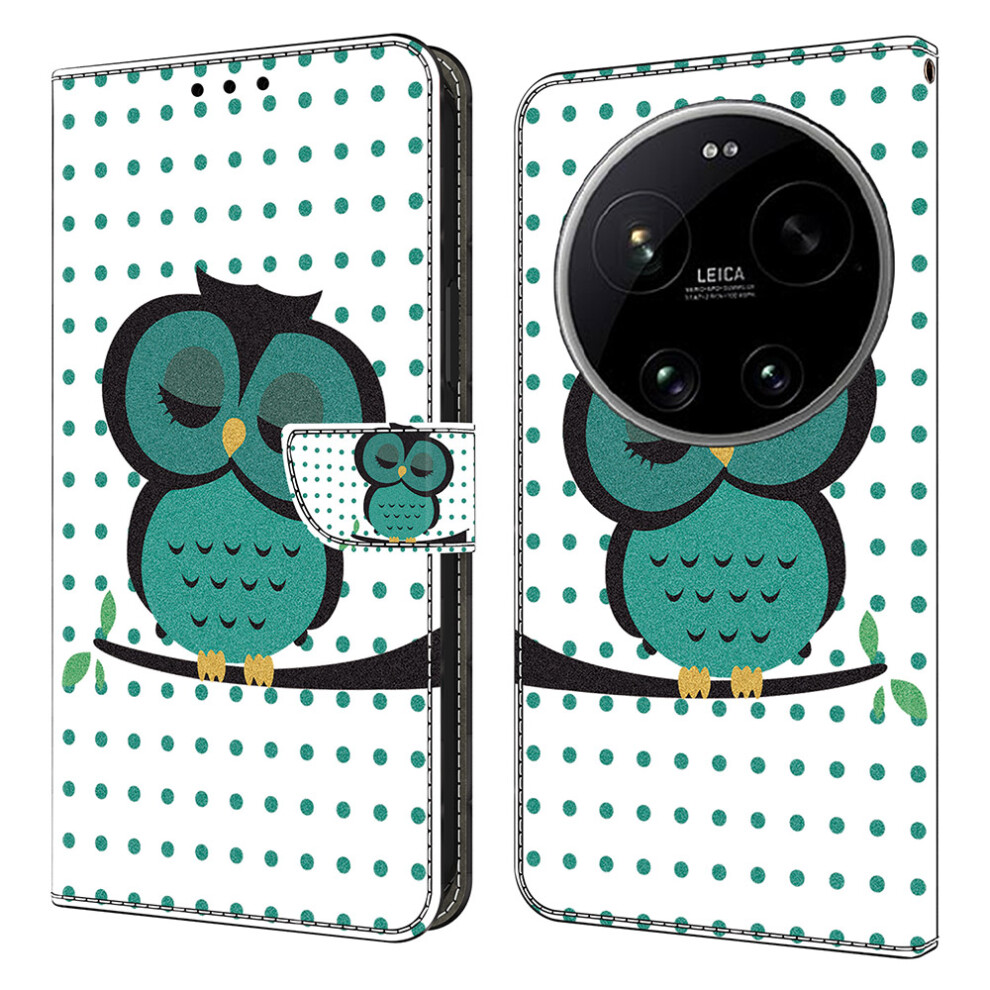 (Sleeping Owl) For Xiaomi 17 Ultra 5G Case Magnetic Clasp 3D Pattern Leather Wallet Phone Cover 6914294901889