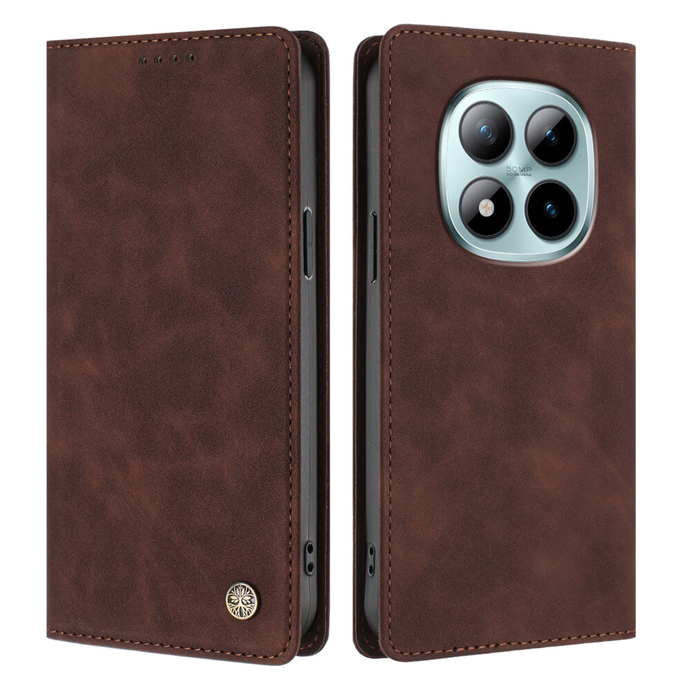 (Brown) For Xiaomi Poco M8 Pro 5G / Xiaomi Redmi Note 15 Pro+ 5G (Global) Case Hx Rfid Blocking Wallet Stand Leather Flip Phone Brown 6914294159853