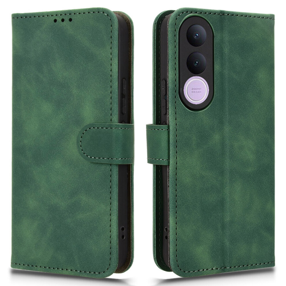 (Green) For Vivo V70 Fe 5G Leather Case Skin Feel Anti Drop Wallet Stand Flip Phone Cover Green 6914294426283