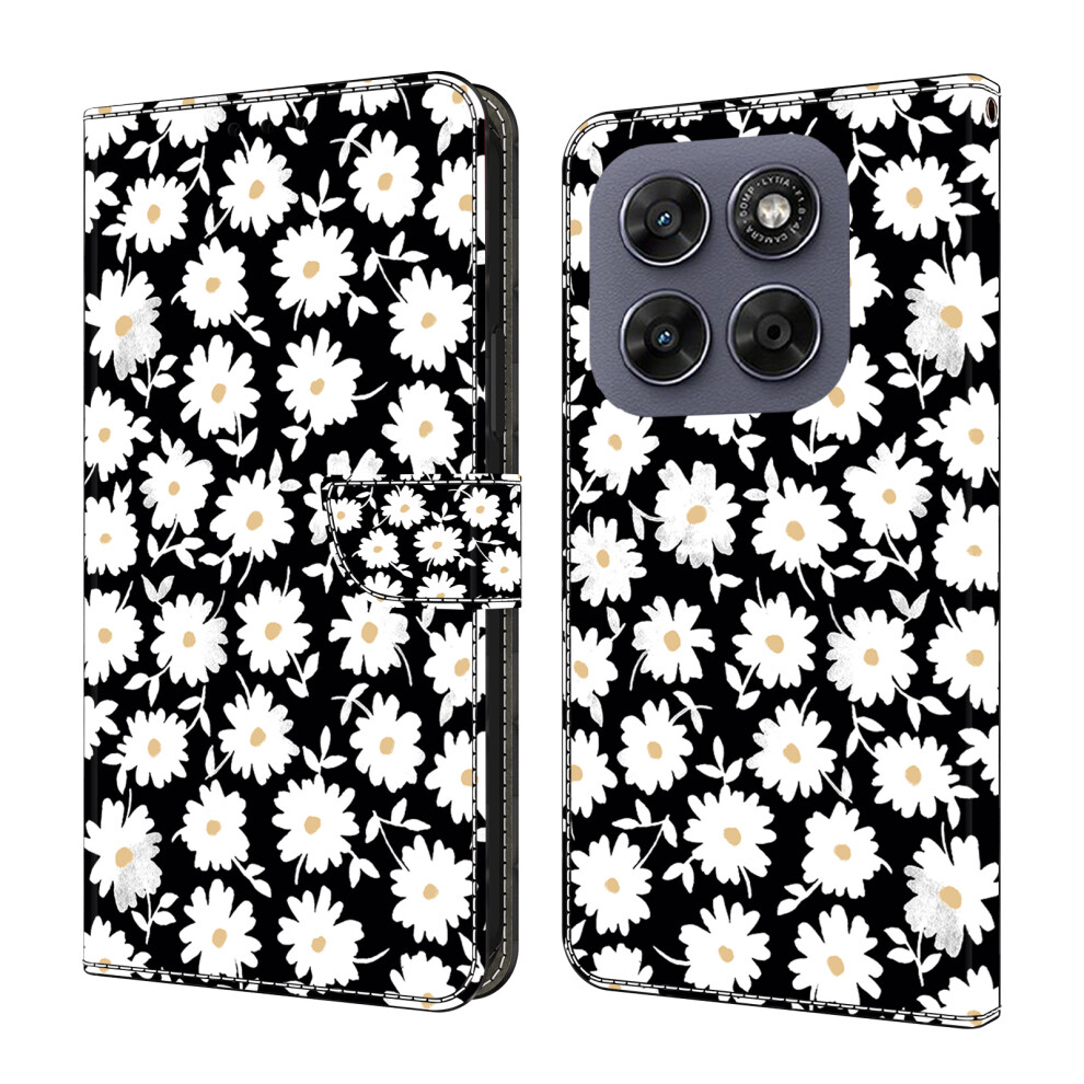 (Floral) For Motorola Moto G17 Power 4G / G17 4G / G15 4G / G15 Power 4G Case Magnetic Clasp 3D Pattern Leather Wallet Phone Cove 6914291552855