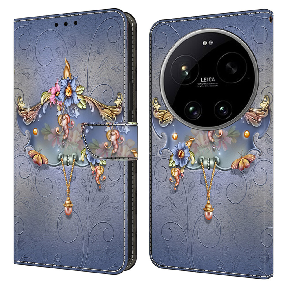 (Carving Flower) Wallet Case For Xiaomi 17 Ultra 5G Pu Leather Phone Cover With Stand 6914291592103