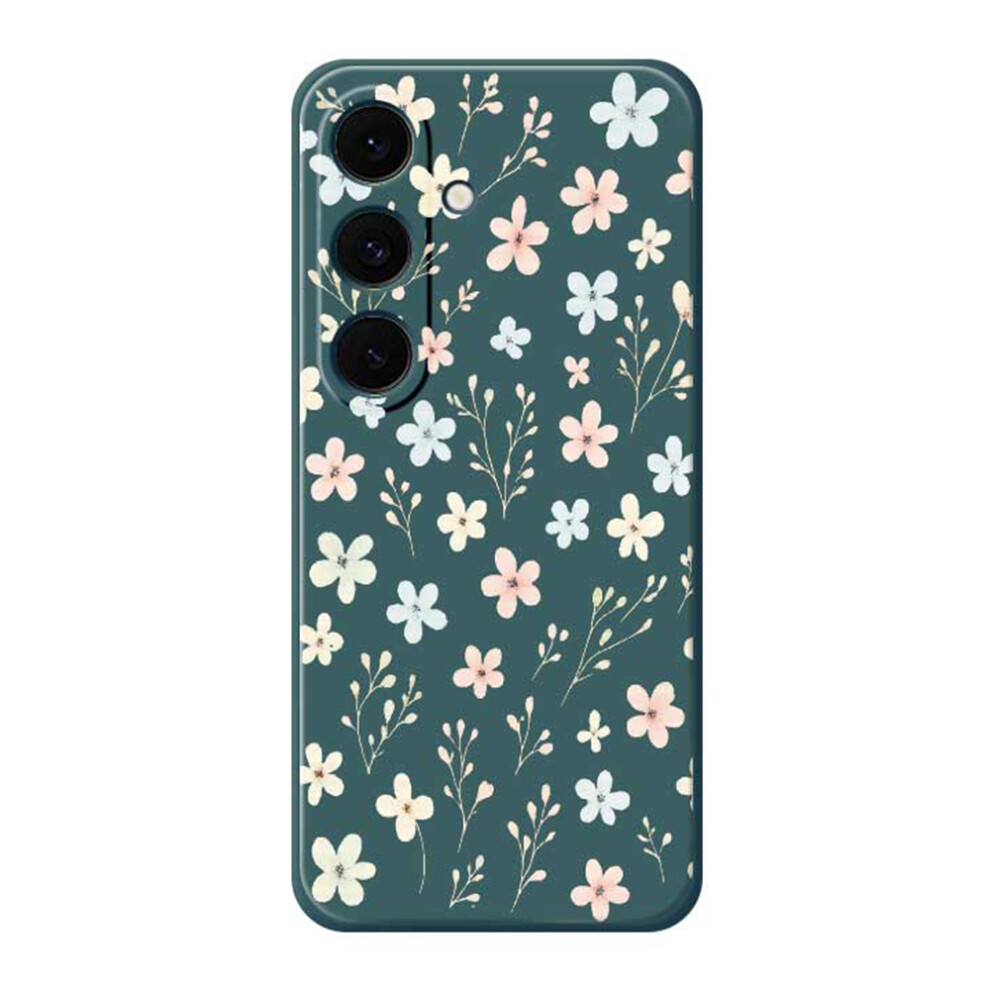 (Green) For Samsung Galaxy A37 5G Case Small Flower Branches Pattern Printing Straight Edge Tpu Phone Back Cover Green 6914299722809