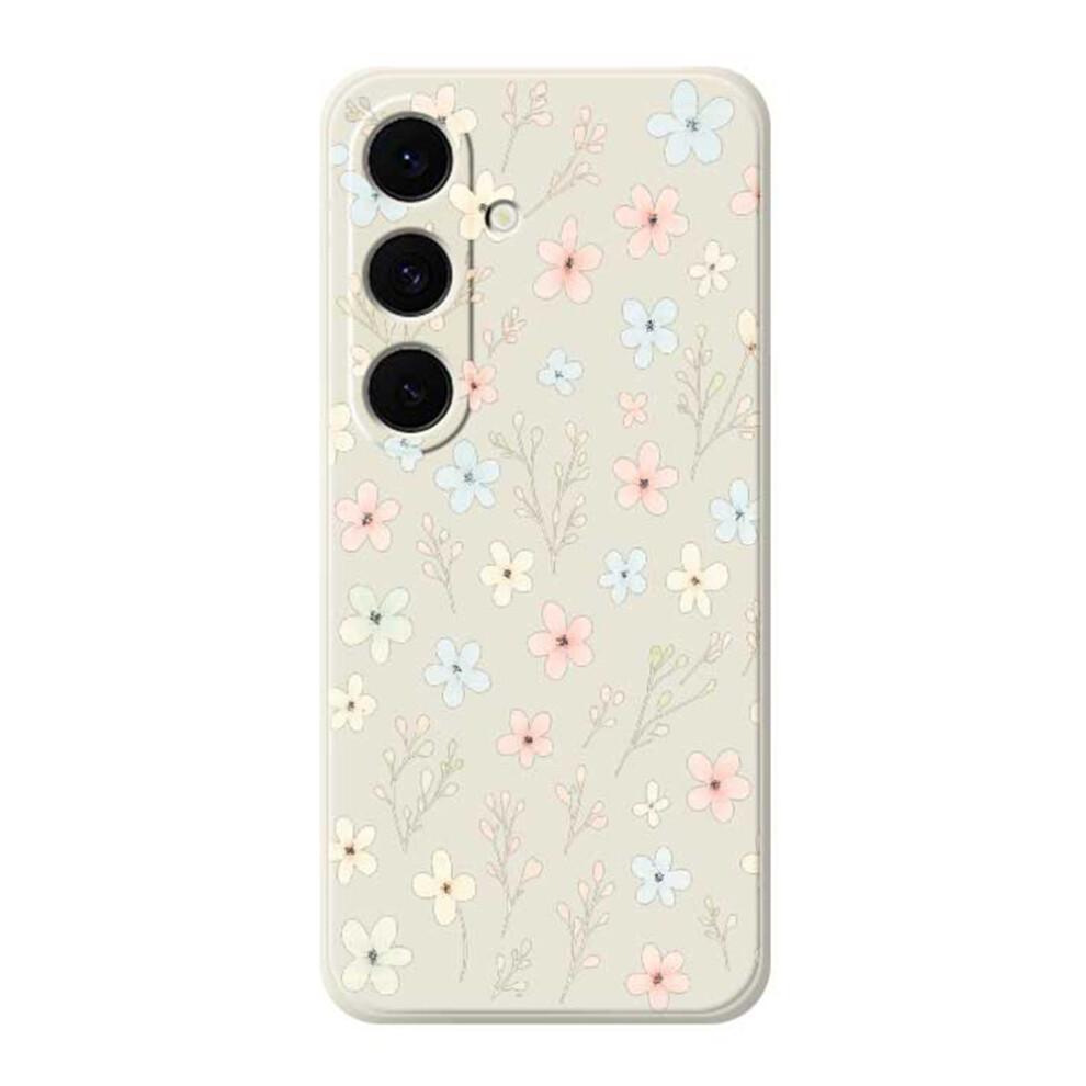 (Beige) For Samsung Galaxy A37 5G Case Small Flower Branches Pattern Printing Straight Edge Tpu Phone Back Cover Cream 6914299220534